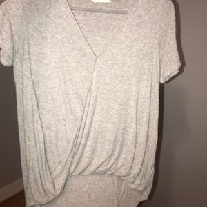 crossed low cut t shirt
